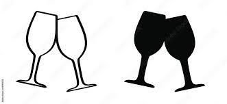 Vecteur Stock Wine Glass Symbol Or