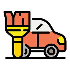 Paint Car Icon Outline Paint Car Vector