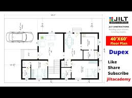 House Plan Duplex Model Autocad Step