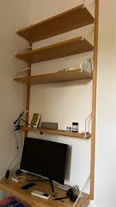 Ikea Shelves And Mounted Study Desk