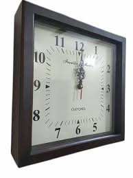 Wooden Antique Square Wall Clock For