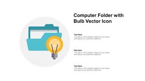 Computer Folder With Bulb Powerpoint