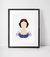 Snow White Princess Minimalist Print