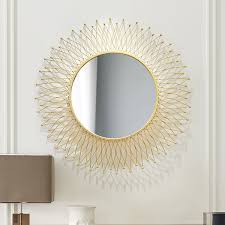 Modern Luxury Round Gold Sun Metal