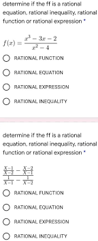 Rational Function Rational Equation