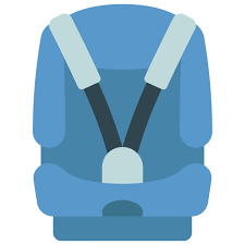 Baby Car Seat Juicy Fish Flat Icon