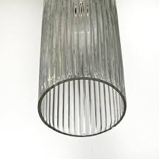 Fluted Glass Ceiling Lamp 1950s