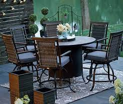 Patio High Dining Fire Pit Table Set