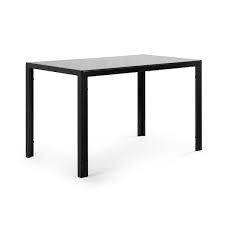 Rectangle Black Glass Top Dining Table