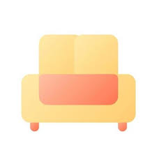Sofa Pixel Perfect Flat Gradient Color