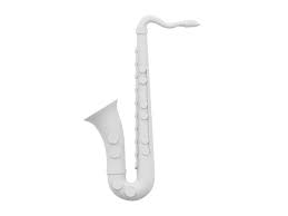 White Saxophone Al Instrument 3d