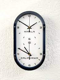 New Gorgeous Dual Time Zone Wall Clock