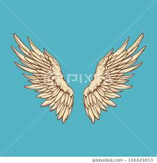 Vector Wings Icon Vintage Angel Wings