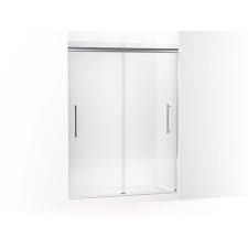 Kohler K 707600 8d3 Shp Bright Polished Silver Pleat Frameless Sliding Shower Door 79 1 16 H X 54 5 8 59 5 8 W With 5 16 Thick Frosted Glass