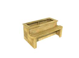 Straight Planter Bench For Schools