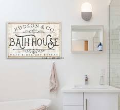 Personalized Bath House Vintage Rustic