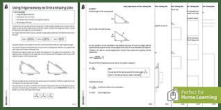 Trigonometry Finding Sides Worksheet