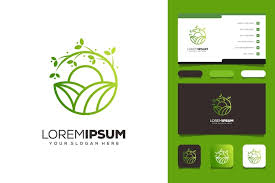 Farm Icon Element Green Garden Logo