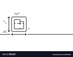 Floor Plan Line Icon Room Dimension