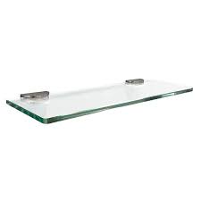 Clear Glass Floating Bathroom Shelf