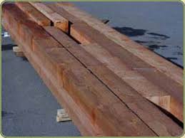 red cedar raw lumber post and beams