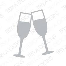 Champagne Glasses Cheers Svg Cut File