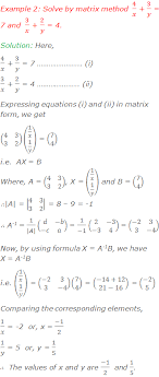 Solving Equations By Matrix Method