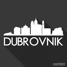 Dubrovnik Flat Icon Skyline Silhouette
