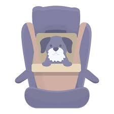 Dog Car Seat Icon Cartoon Vector Travel