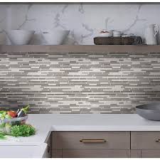Linear Glass Mosaic Floor And Wall Tile