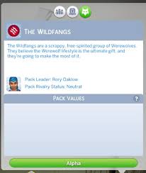 Werewolves Empty Pack Value Panel
