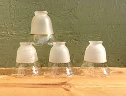4 Vintage Ruffled Fluted Clear And