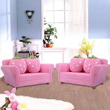 Tangkula Kids Sofa Cute Pink Sofa Strawbwrry Sponge Filler Upholstered Lounge W Armrest