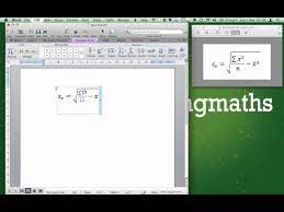 Equation In Microsoft Word