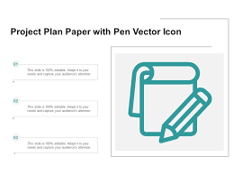 Project Plan Paper With Pen Vector Icon