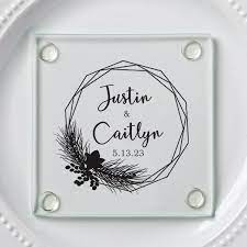 Personalized Glass Coaster Favors