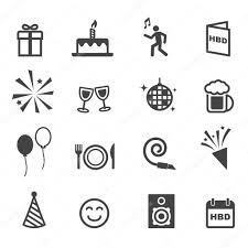 Birthday Party Icons Stock Vector By