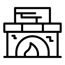 Fireplace Icon Outline Vector Furnace