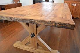 custom reclaimed barn wood table by