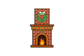 Wreath Decor Fireplace Icon