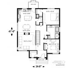 House Plan 2 Bedrooms 1 Bathrooms