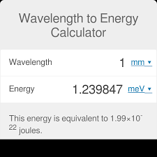 Wavelength To Energy Calculator