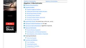 Top 6 Places For Algebra Ii Worksheets