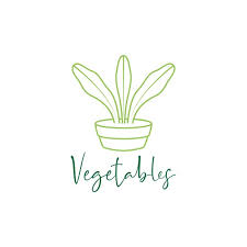 Green Feminine Vegetable On Pot Logo