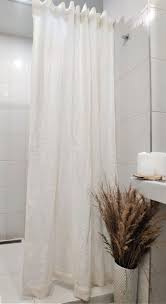 Linen Shower Curtain Waterproof Bath