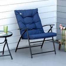 Outsunny Foldable Lounge Chair Fabric