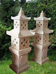 Stone Pagoda Garden Lantern Bali Carving