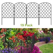 19 Panels Outdoor Metal Garden Fence
