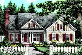 Bed Cozy Country Cottage Home Plan