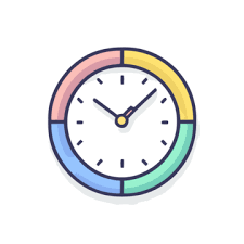 Colorful Clock Icon Png Images Vectors